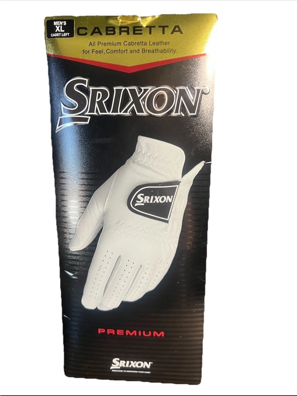 SRIXON - Men's - CABRETTA LEATHER GOLF GLOVE - XL(cadet) - NEW! PGA Golf